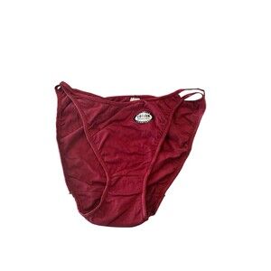 VTG Lady princess panties Maroon Women’s String Bikini Brief Size 6 (medium)